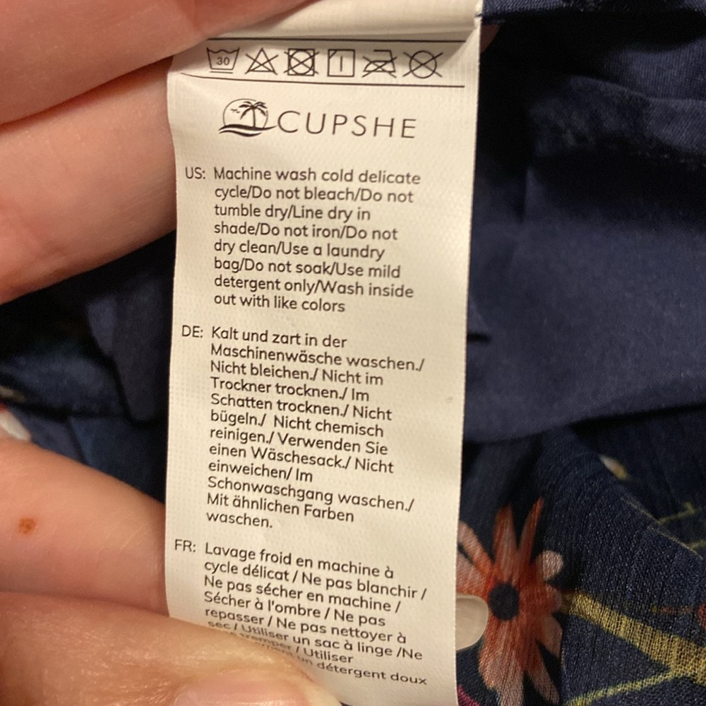 NWT Cupshe floral print chiffon A-line mini dress - Picture 8 of 12